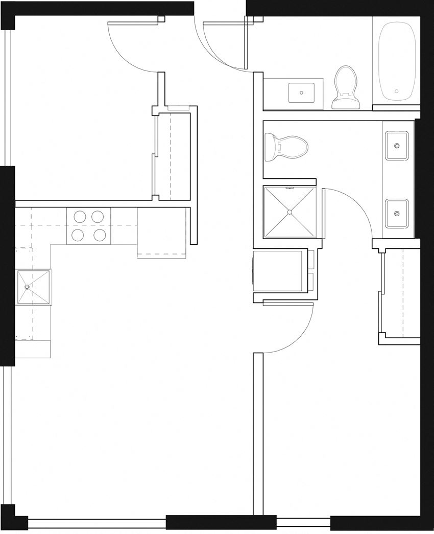ORO Apartments 2x2 A Floor Plan